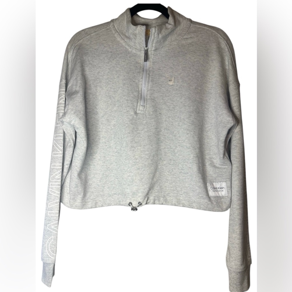 Calvin Klein Gray Women's Active Top Cropped
